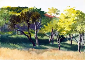 Trees on a Hill 1938 by Edward Hopper