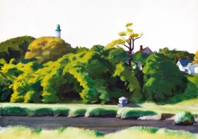 Landscape with Tower 1938 by Edward Hopper
