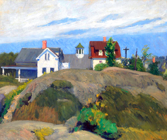 Rocks and Houses, Ogunquit 1914 by Edward Hopper, oil painting reproduction on canvas Rocks and Houses, Ogunquit 1914 by Edward Hopper