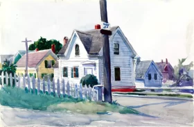 White House with Dormer Window by Edward Hopper