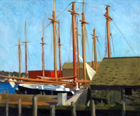 Tall Masts 1912 by Edward Hopper