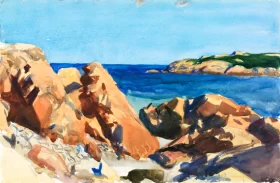 Rocks and Cove 1929 by Edward Hopper Rocks and Cove 1929 by Edward Hopper