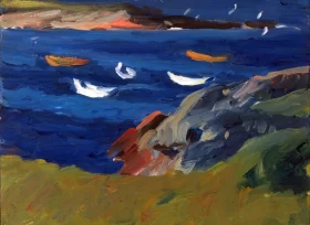 Dories in a Cove 1914 by Edward Hopper
