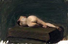 Reclining Female Nude, from Rear by Edward Hopper Reclining Female Nude, from Rear by Edward Hopper
