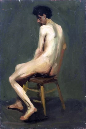 Seated Male Nude Seen from Behind) by Edward Hopper Seated Male Nude Seen from Behind) by Edward Hopper