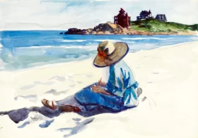 Jo Sketching at Good Harbor Beach by Edward Hopper Jo Sketching at Good Harbor Beach by Edward Hopper