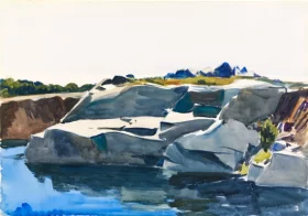 Rocky Shore and Water by Edward Hopper Rocky Shore and Water by Edward Hopper
