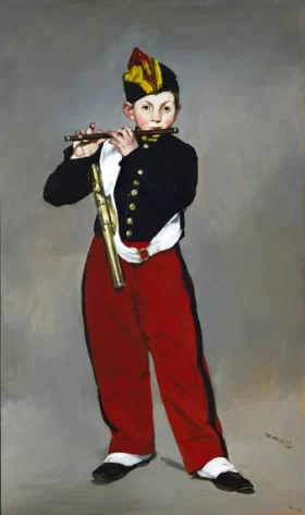 The Young Flautist, 1866 by Edouard Manet The Young Flautist, 1866 by Edouard Manet