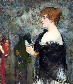 At the Milliner's (La Modiste) by Edouard Manet At the Milliner's (La Modiste) by Edouard Manet