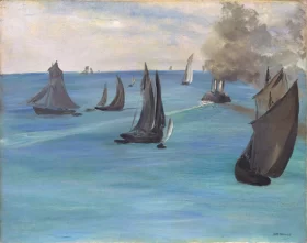 Sea View, Calm Weather 1864 by Edouard Manet Sea View, Calm Weather 1864 by Edouard Manet
