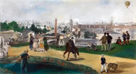 View of the Paris Universal Exhibition 1867 by Edouard Manet View of the Paris Universal Exhibition 1867 by Edouard Manet