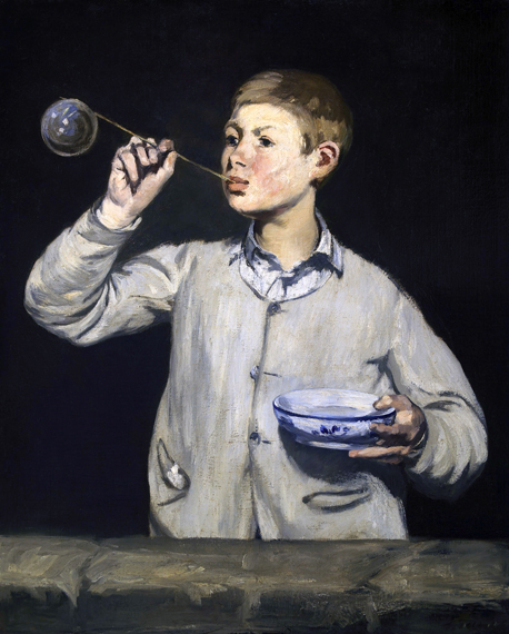 Boy Blowing Bubbles 1867 by Edouard Manet, oil painting reproduction on canvas Boy Blowing Bubbles 1867 by Edouard Manet