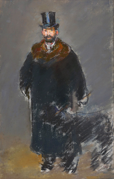The Man with the Dog 1882 by Edouard Manet, oil painting reproduction on canvas The Man with the Dog 1882 by Edouard Manet
