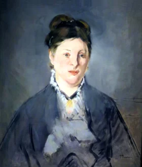 Full-face Portrait of Manet's Wife 1866 by Edouard Manet
