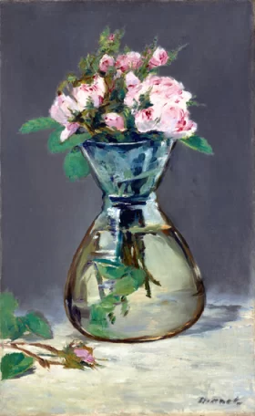 Moss Roses in a Vase 1882 by Edouard Manet