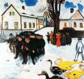 The Village Street by Edvard Munch The Village Street by Edvard Munch