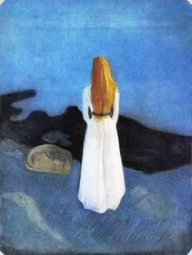 Girl At The Beach by Edvard Munch Girl At The Beach by Edvard Munch