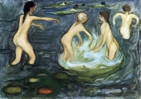 Bathing Girls by Edvard Munch Bathing Girls by Edvard Munch