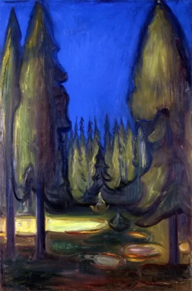 Dark Spruce Forest by Edvard Munch