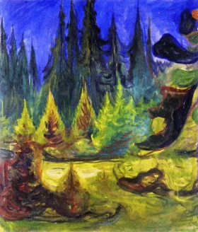 Dark Spruce Forest by Edvard Munch