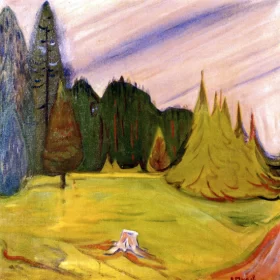 Forest On The Way To Borre by Edvard Munch