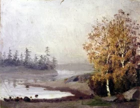 Landscape With Trees And Water by Edvard Munch