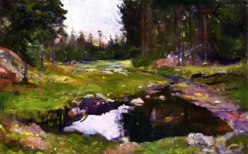 Woodland Landscape With Lake by Edvard Munch
