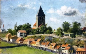 Talthusbakken With Gamle Aker Church by Edvard Munch