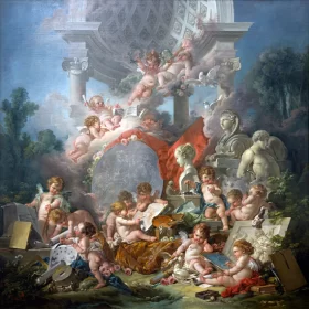 Les Génies des Arts 1761 by Francois Boucher Les Génies des Arts 1761 by Francois Boucher