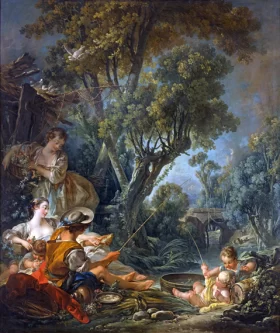Der Angler 1759 by Francois Boucher