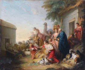 Noah Entering the Ark by Francois Boucher Noah Entering the Ark by Francois Boucher
