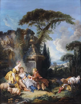 Pastoral scene by Francois Boucher Pastoral scene by Francois Boucher