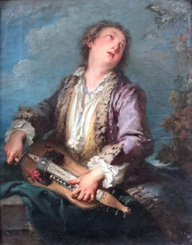Joueur de vielle by Francois Boucher Joueur de vielle by Francois Boucher