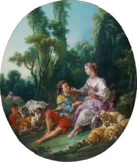 Are They Thinking about the Grape? 1747 by Francois Boucher Are They Thinking about the Grape? 1747 by Francois Boucher