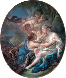 Jupiter, in the Guise of Diana, and Callisto 1763 by Francois Boucher Jupiter, in the Guise of Diana, and Callisto 1763 by Francois Boucher
