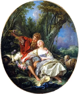 Shepherd and Shepherdess Reposing 1761 by Francois Boucher