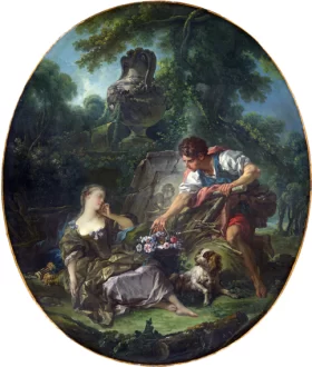 The mysterious basket 1748 by Francois Boucher