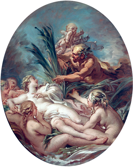 Pan and Syrinx by Francois Boucher, oil painting reproduction on canvas Pan and Syrinx by Francois Boucher
