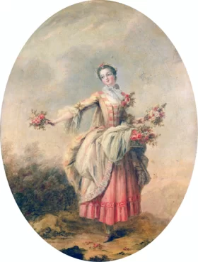 La bouquetière by Francois Boucher La bouquetière by Francois Boucher