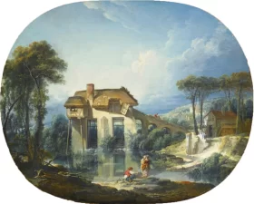 The Mill of Quiquengrogne at Charenton by Francois Boucher The Mill of Quiquengrogne at Charenton by Francois Boucher