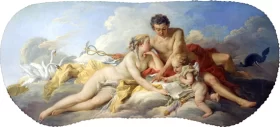 Venus and Mercury Instructing Cupid 1738 by Francois Boucher