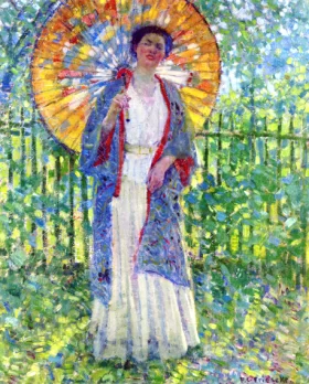 The Japanese Parasol by Frederick Carl Frieseke