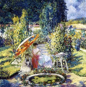 The Garden Umbrella by Frederick Carl Frieseke