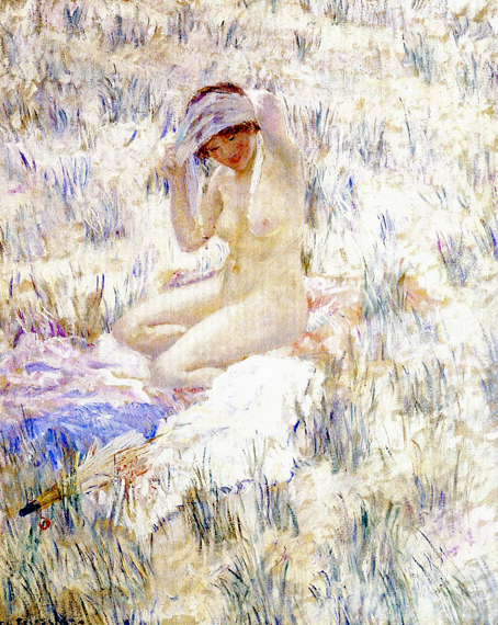 On The Dunes by Frederick Carl Frieseke, oil painting reproduction on canvas On The Dunes by Frederick Carl Frieseke