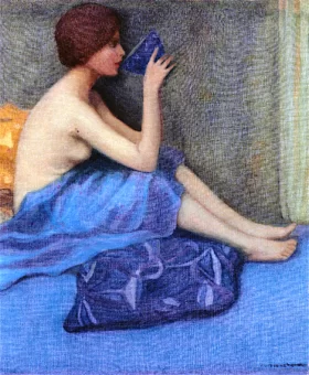 The Blue Bowl by Frederick Carl Frieseke The Blue Bowl by Frederick Carl Frieseke