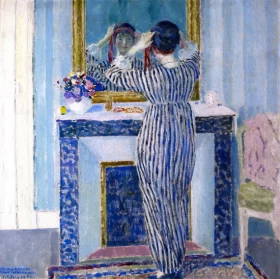 Blue Interior by Frederick Carl Frieseke Blue Interior by Frederick Carl Frieseke