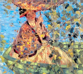 Through The Vines by Frederick Carl Frieseke Through The Vines by Frederick Carl Frieseke