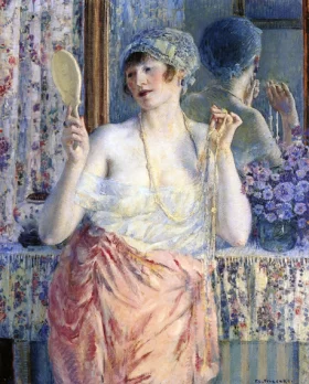 Woman Before A Mirror by Frederick Carl Frieseke Woman Before A Mirror by Frederick Carl Frieseke