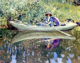 On The River by Frederick Carl Frieseke On The River by Frederick Carl Frieseke