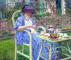 Breakfast In The Garden by Frederick Carl Frieseke
